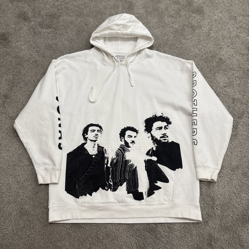 Jonas Brothers The Tour Five Albums One Night Pullover Hoodie Sweatshirt 2XL
